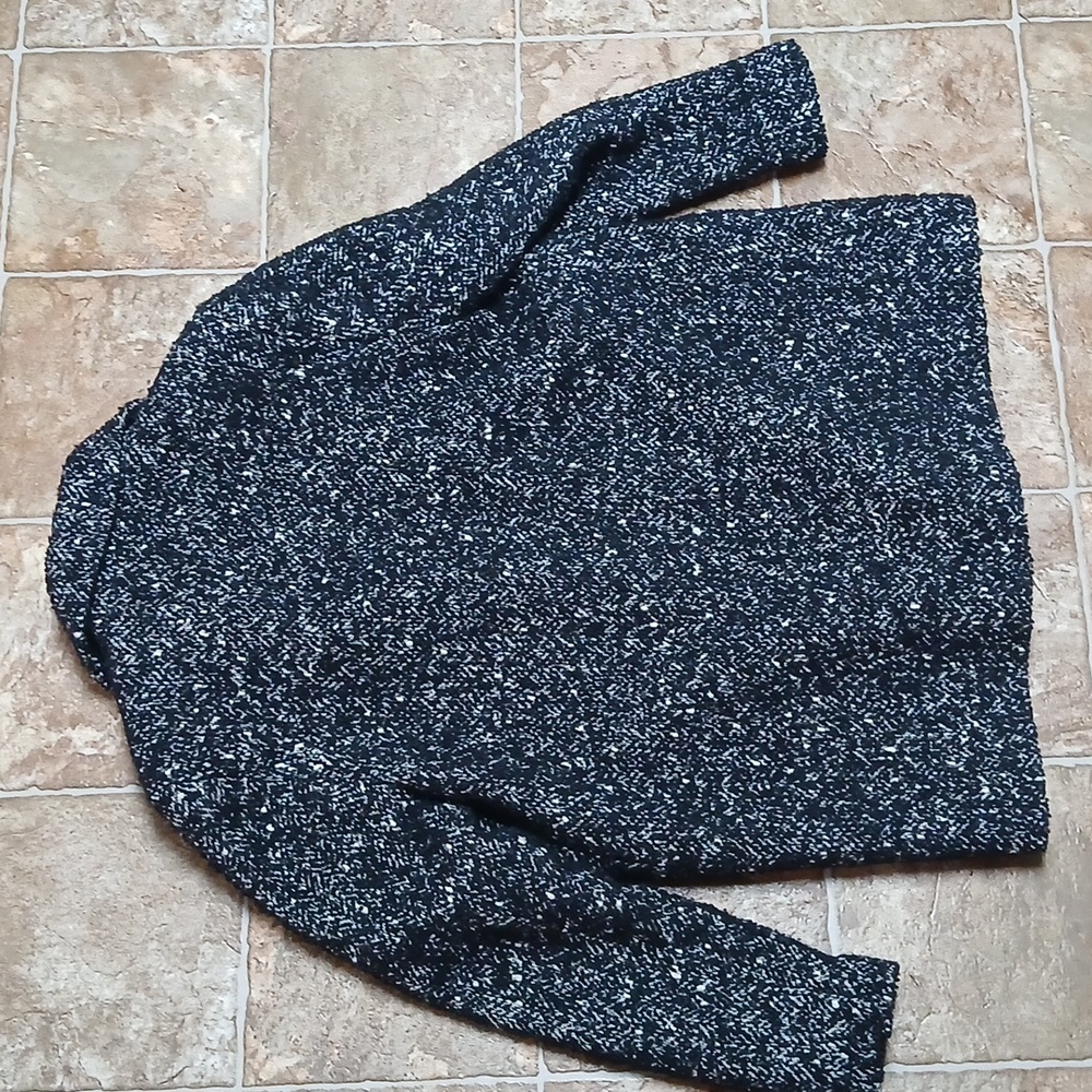 GUC Madewell Sezane Black and White Tweed Jacket Size Medium - Picture 4 of 6